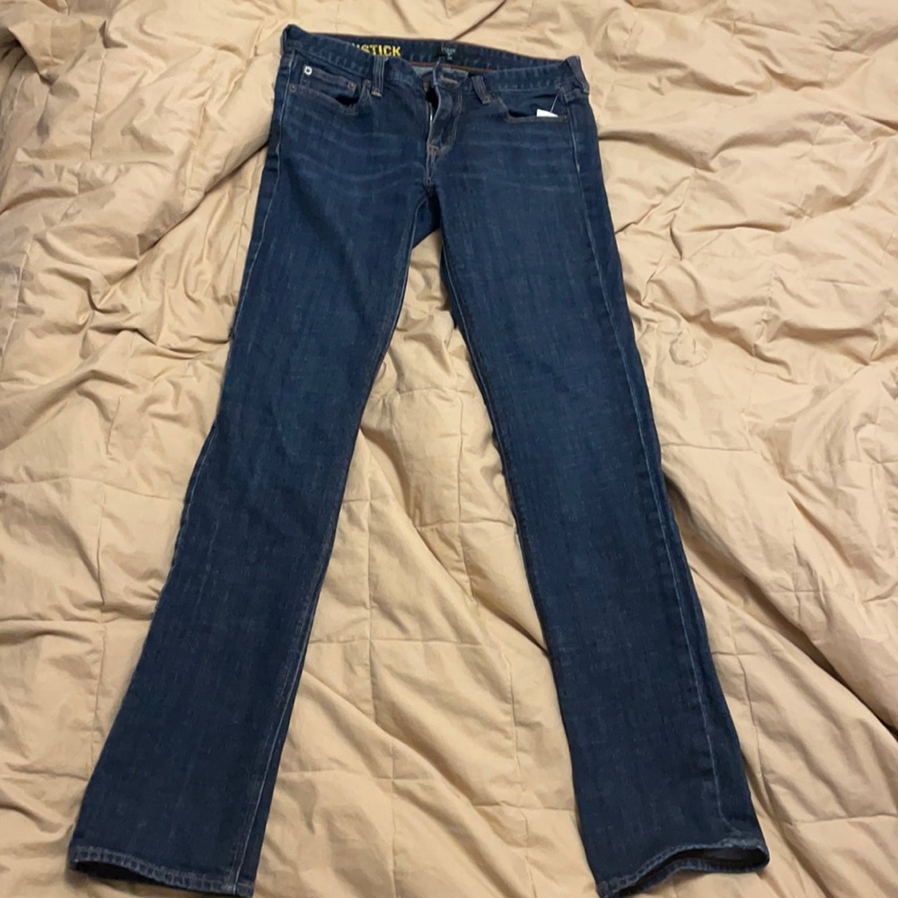 J. Crew Matchstick Women’s Jeans 27R.  Dark Blue.